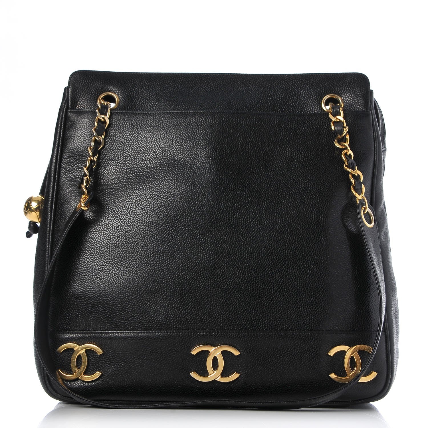 Chanel Caviar CC Shoulder Bag Black 1 of 9