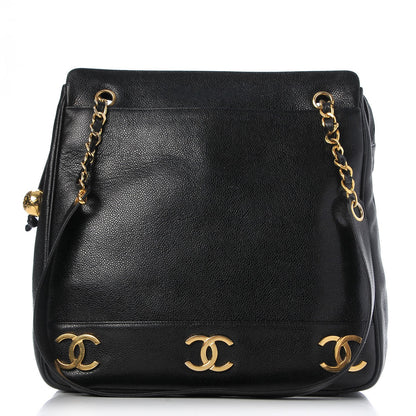 Chanel Caviar CC Shoulder Bag Black 1 of 9