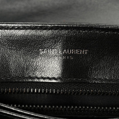 Saint Laurent Calfskin Y Quilted Monogram Monochrome Toy Loulou Crossbody Bag Black 6 of 11