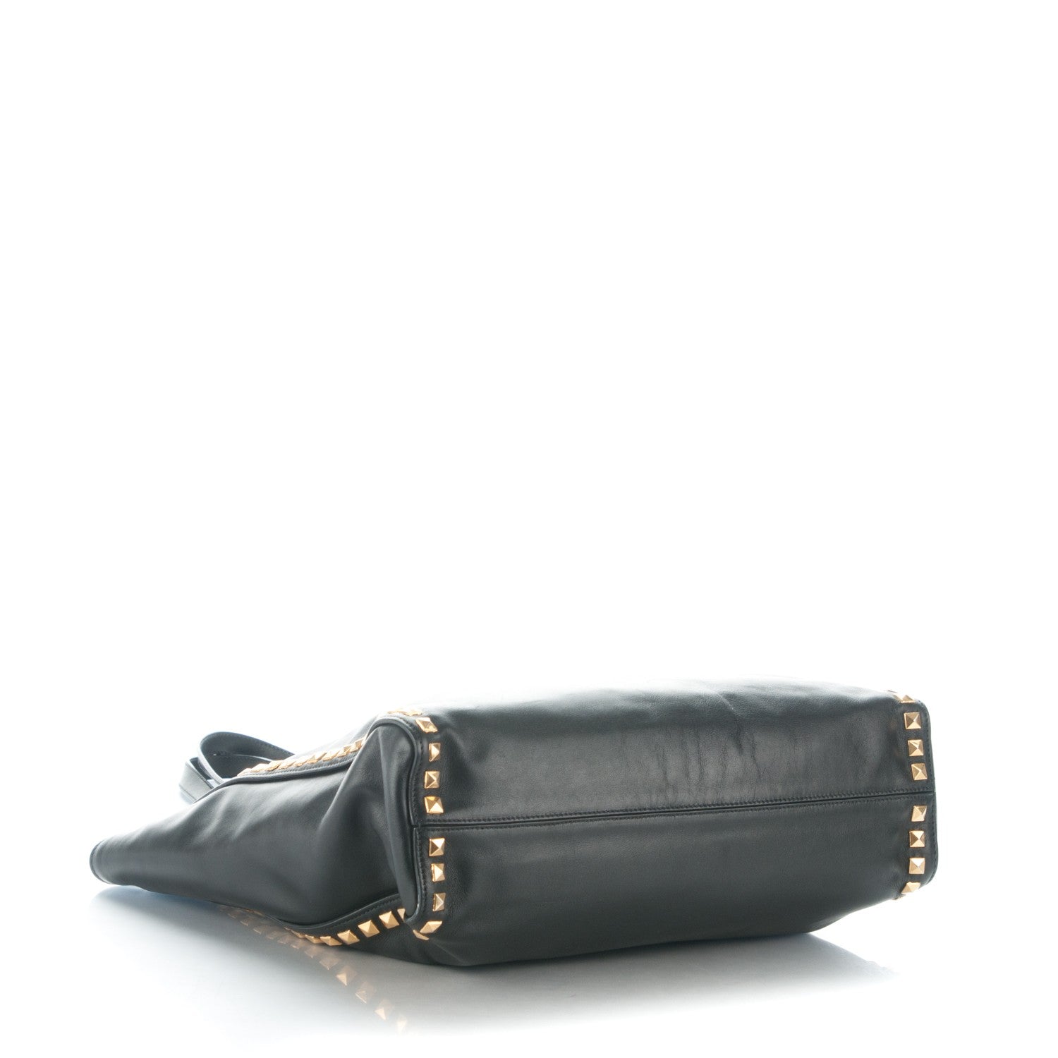 Miu Miu Soft Calf Studded Shopping Tote Nero Black 4 of 9
