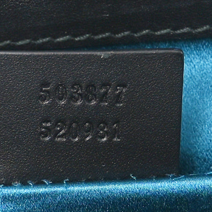 Gucci Suede Patent Web Dragon Embroidered Small Ophidia Chain Shoulder Bag Blue Black 7 of 10