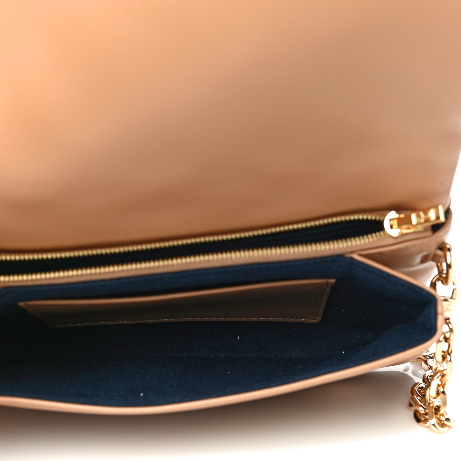 Louis Vuitton Lambskin Embossed Monogram Pochette Coussin Camel 5 of 11