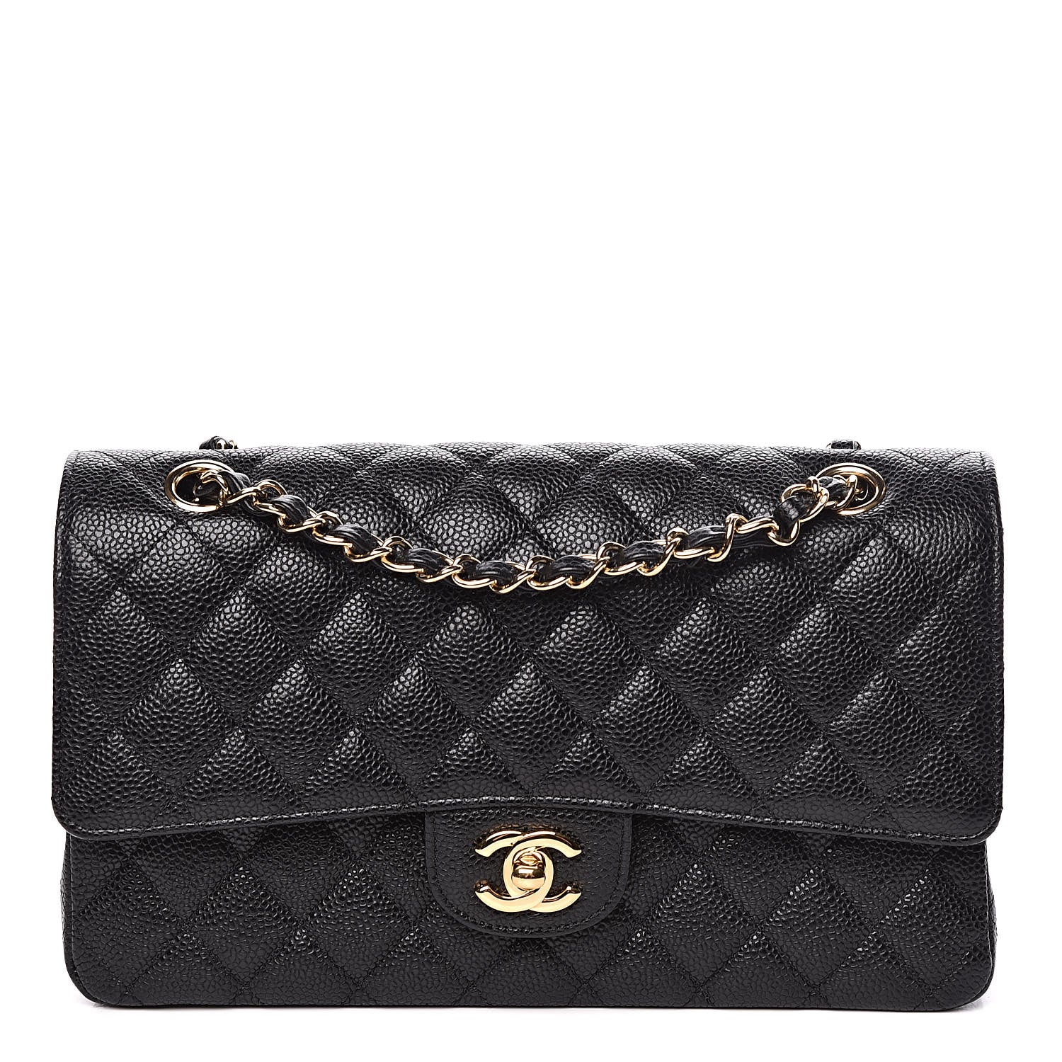 Chanel Caviar Quilted Medium Double Flap Black 1 of 11