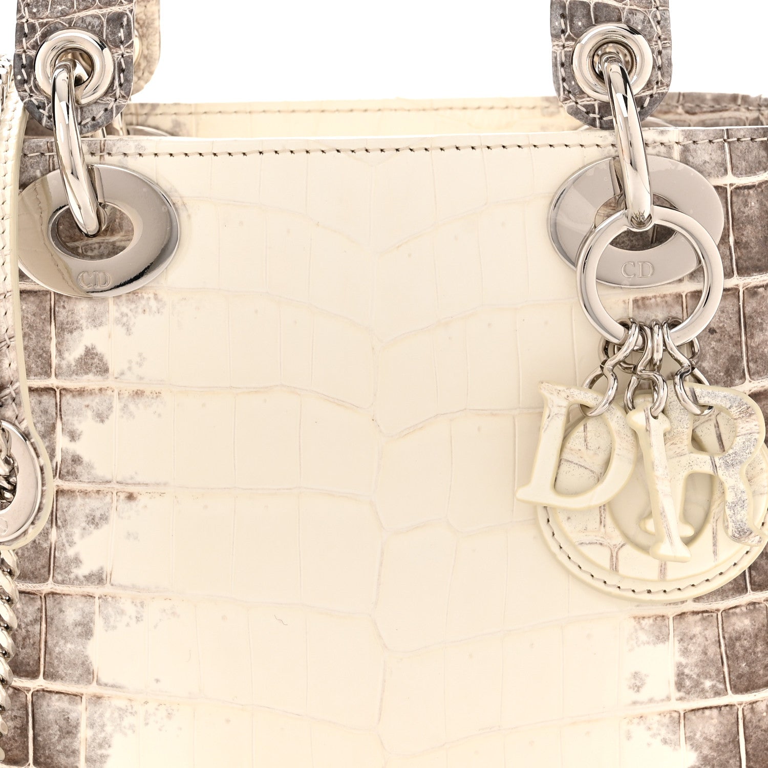 Christian Dior Niloticus Crocodile Himalaya Mini Lady Dior White 8 of 11