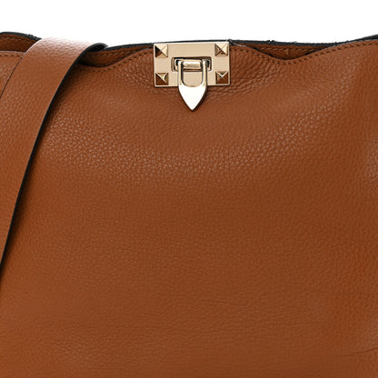 Valentino Garavani Pebbled Calfskin Small Rockstud Flip-Lock Messenger Bag Light Cuir 7 of 16
