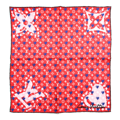 Louis Vuitton Silk I LV U Square 45 Scarf Red 1 of 3