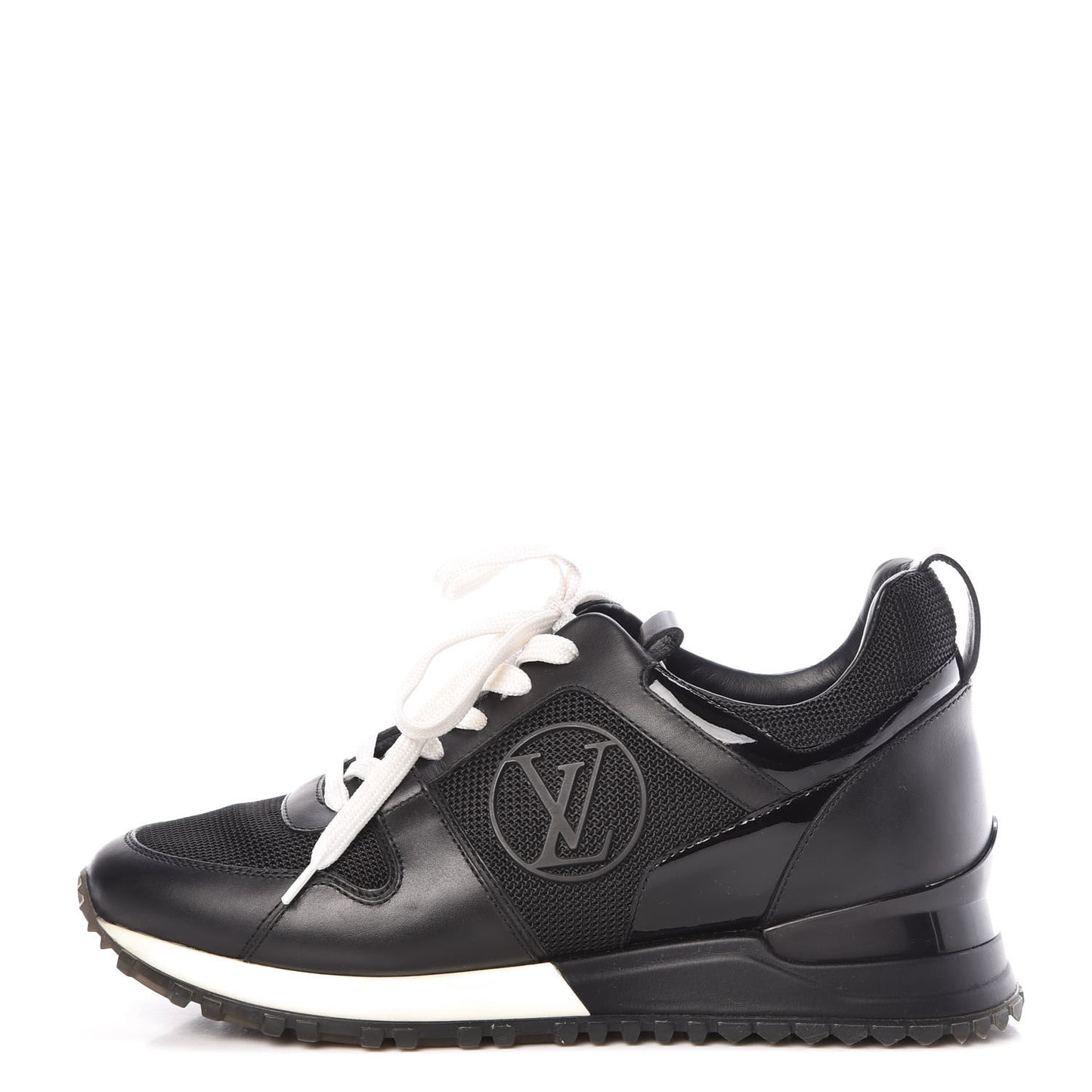 Calfskin Run Away Sneakers 36 Black