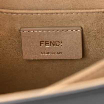 Fendi Vitello Liberty Bi-Color FF 1974 Embossed Chain Strap Kan U Shoulder Bag Black Maya 6 of 10