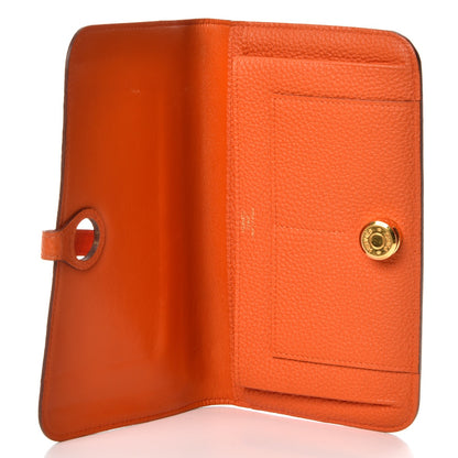 Hermes Togo Dogon Duo Wallet Orange 7 of 10
