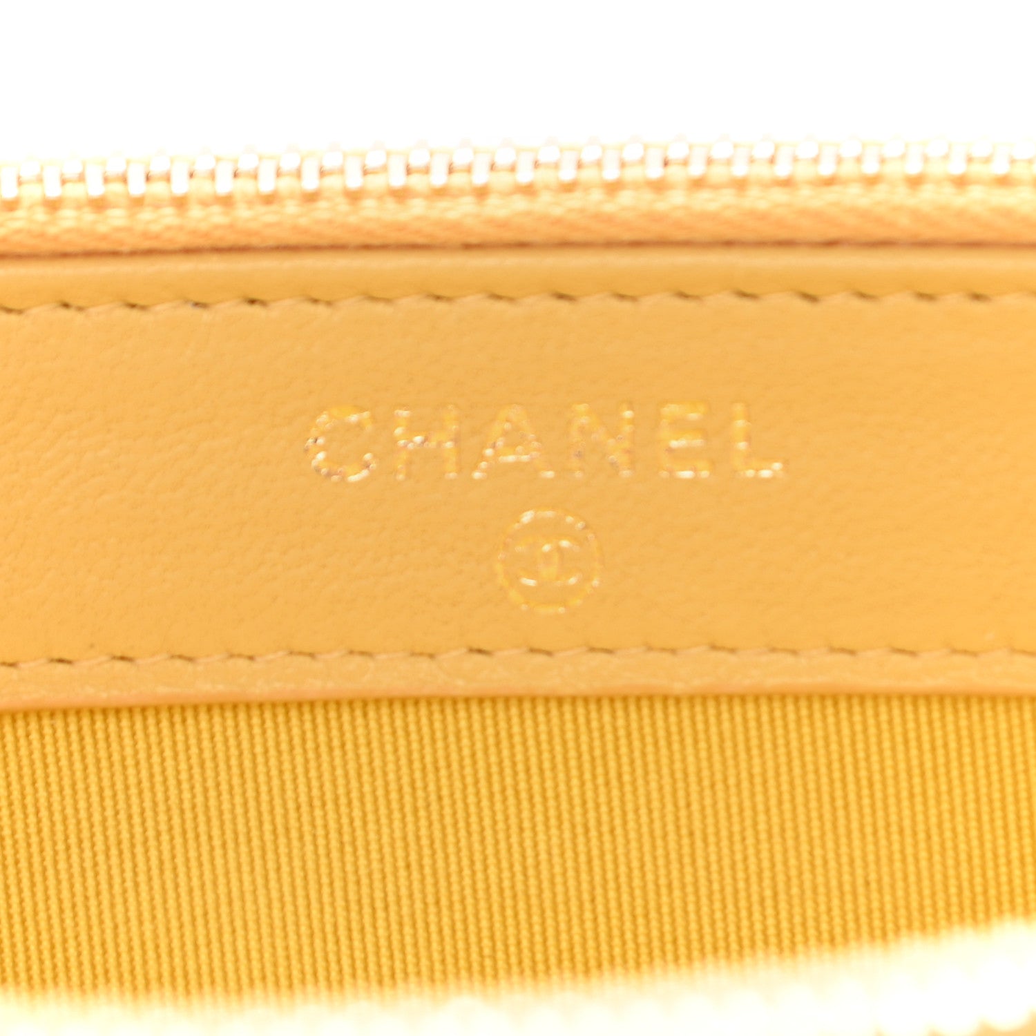 Chanel Lambskin Quilted Small Clutch With Chain Yellow 7 of 12