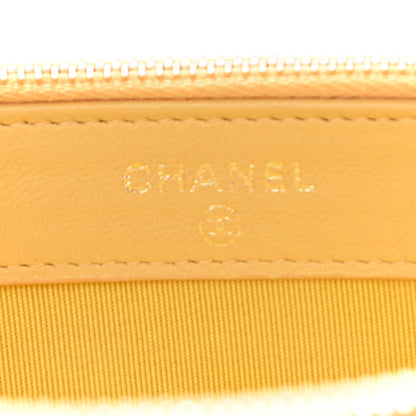 Chanel Lambskin Quilted Small Clutch With Chain Yellow 7 of 12