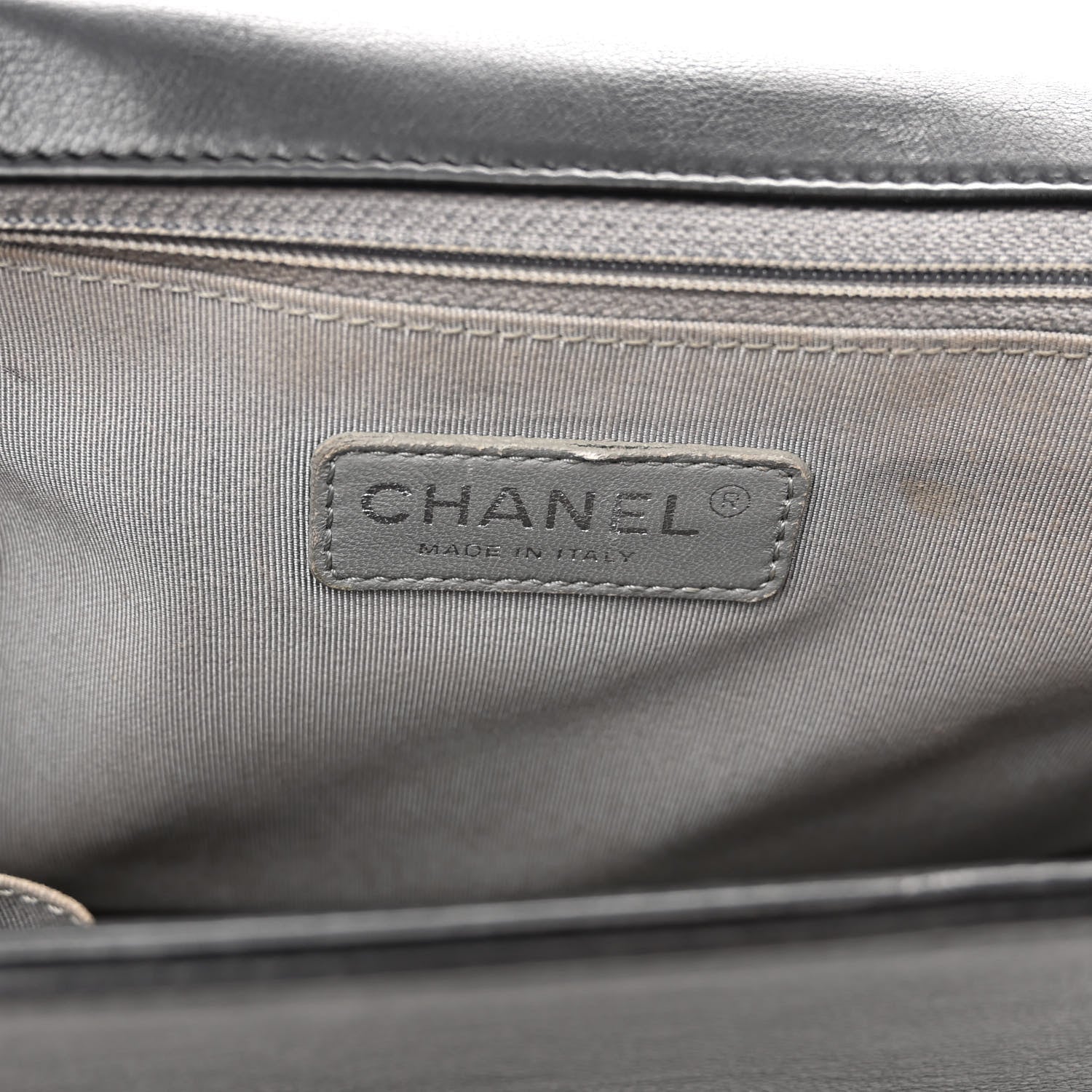 Chanel Calfskin Double Stitch Large Boy Flap Black 6 of 10