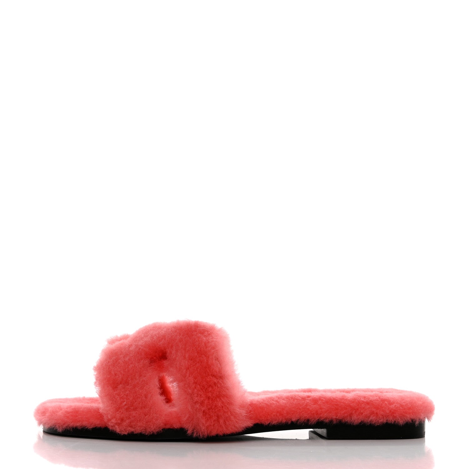 Hermes Woolskin Oran Sandals 37 Rose Du Desert 1 of 8