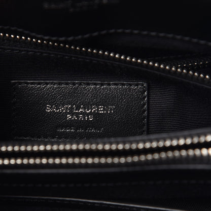 Saint Laurent Calfskin Y Quilted Monogram Medium Loulou Satchel Black 7 of 10