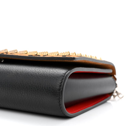 Christian Louboutin Leopard Calfskin Spikes Paloma Clutch Black 10 of 10