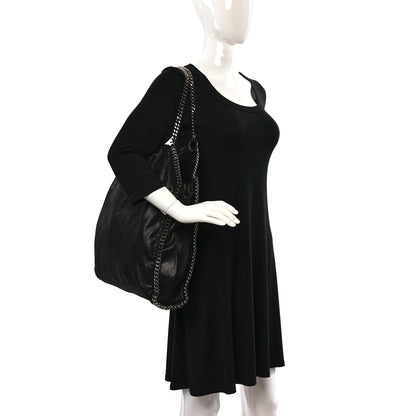 Stella McCartney Shaggy Deer Big Falabella Tote Black 2 of 11