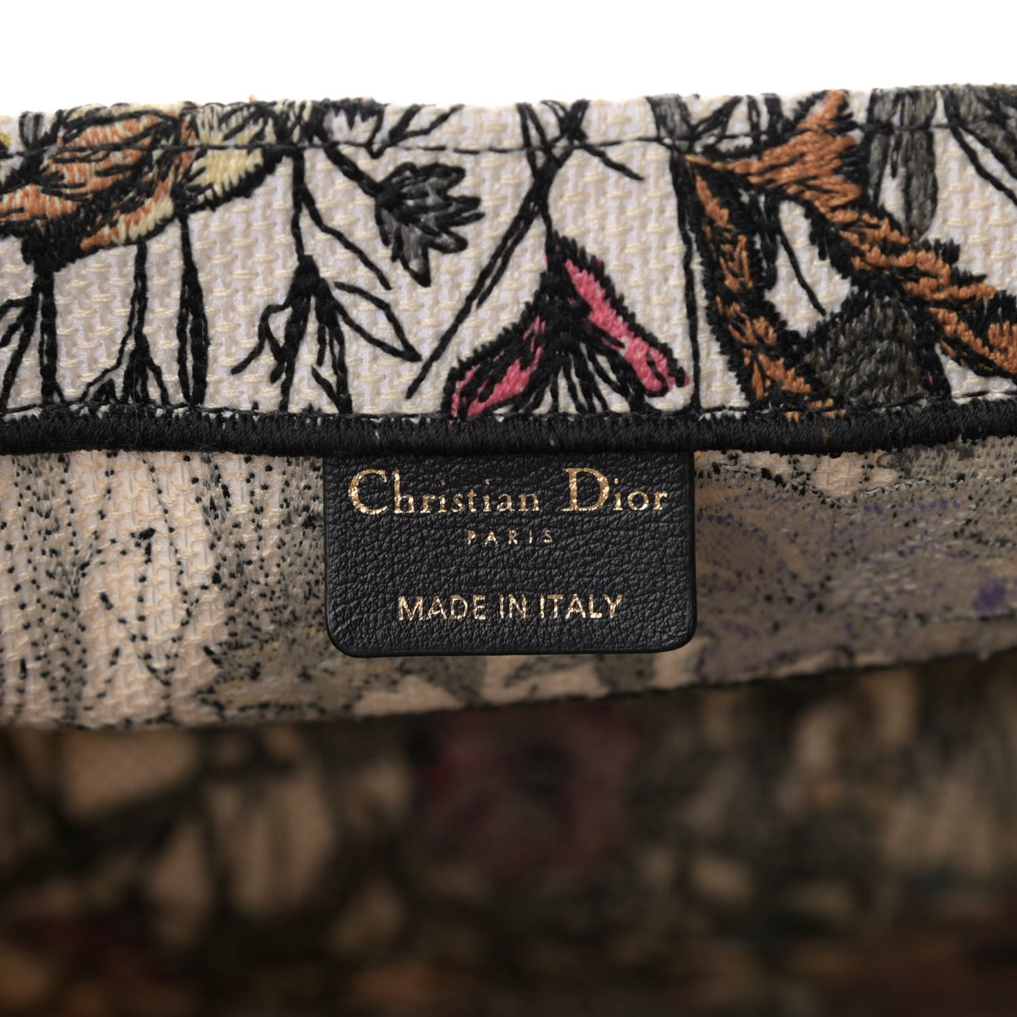 Canvas Embroidered Medium Mille Fleurs Book Tote Multicolor
