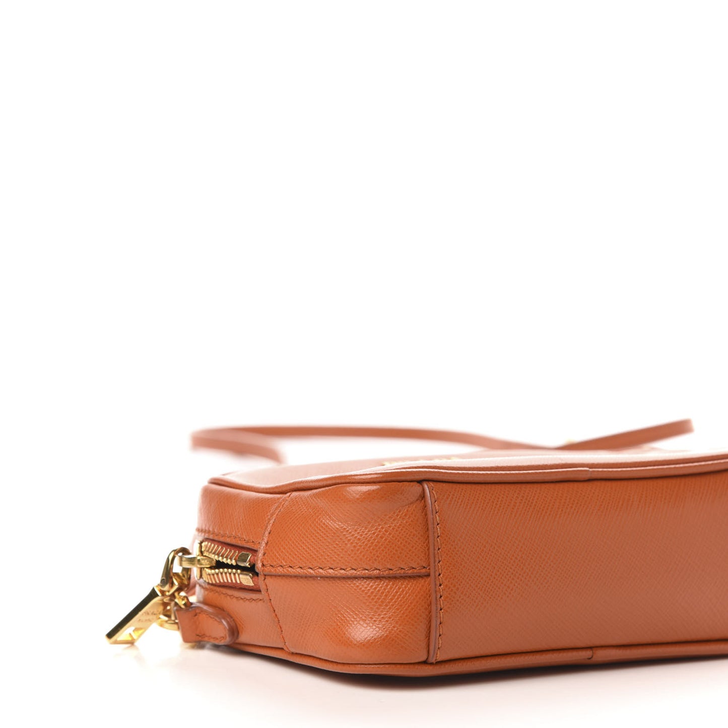 Saffiano Mini Camera Crossbody Bag Papaya