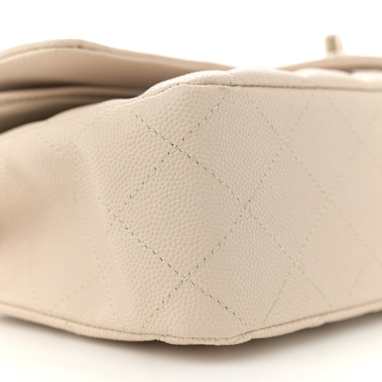 Chanel Caviar Quilted Medium Double Flap Ivory 9 of 11