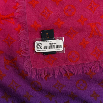 Louis Vuitton Wool Monogram Telling Stole Rose Pop 4 of 6