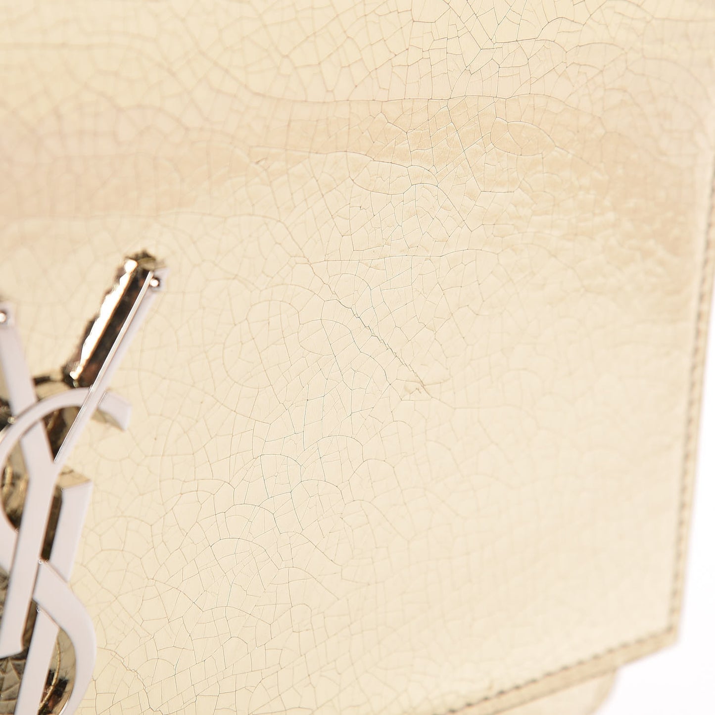 Metallic Calfskin Medium Classic Monogram Kate Satchel Gold