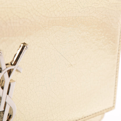 Saint Laurent Metallic Calfskin Medium Classic Monogram Kate Satchel Gold 7 of 7