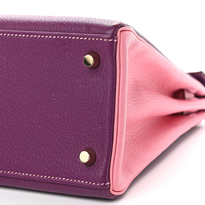 Hermes Chevre Mysore Horseshoe Kelly Retourne 28 Anemone Rose Confetti 12 of 14