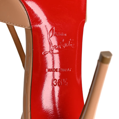 Christian Louboutin Patent Senora 100 Sandals 36.5 Nude 6 of 7