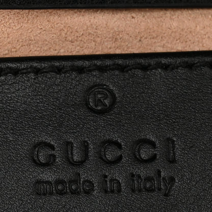 Gucci Calfskin Matelasse Super Mini GG Marmont Shoulder Bag Black 6 of 10