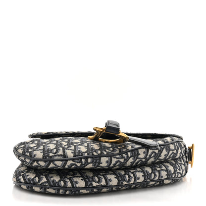 Christian Dior Oblique Saddle Bag Blue 4 of 12