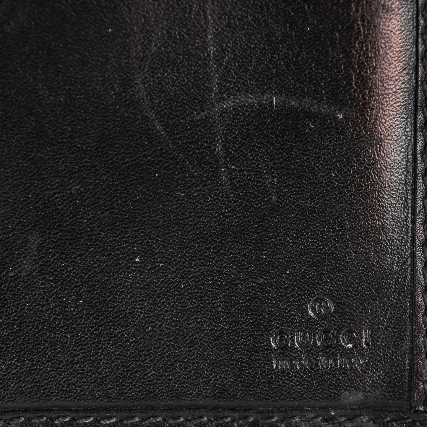 Guccissima Margaux Calfskin Metal Bar Continental Flap Wallet Black