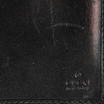 Gucci Guccissima Margaux Calfskin Metal Bar Continental Flap Wallet Black 6 of 7