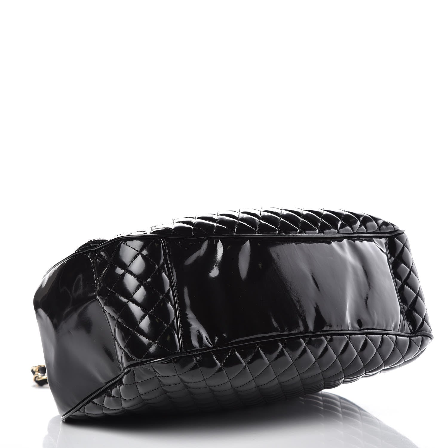 Chanel Glazed Calfskin Quilted Mademoiselle Large Frame Bag Black 4 of 10