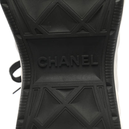 Chanel Velvet Calfskin Mixed Fibers CC Sneakers 40 Black 6 of 8