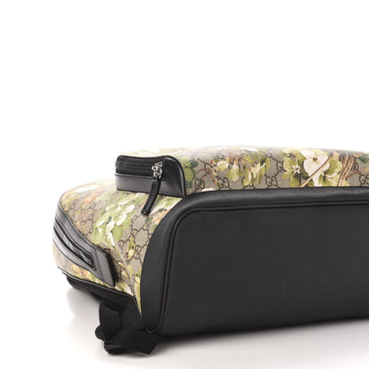 Gucci GG Supreme Monogram Blooms Medium Day Backpack Beige New Military Black 7 of 9