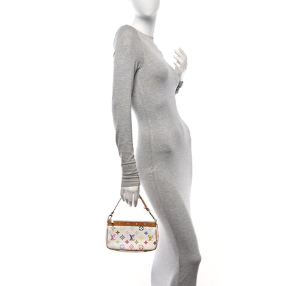 Louis Vuitton Monogram Multicolor Pochette Accessories White 2 of 13