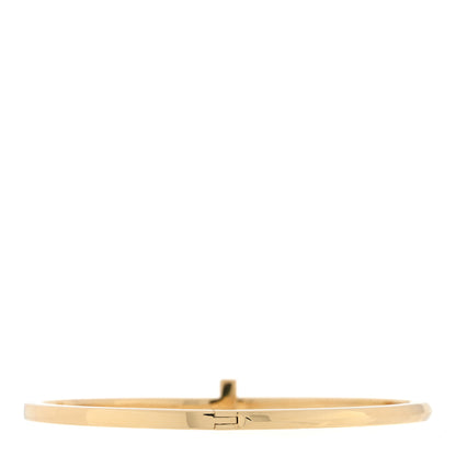 Tiffany 18K Yellow Gold Narrow T T1 Hinged Bangle Bracelet 2 of 3