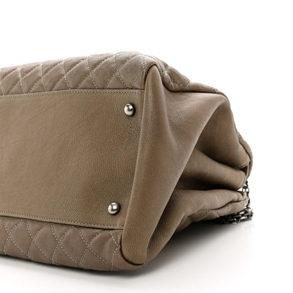 Chanel Calfskin Large Just Mademoiselle Bowling Bag Beige 10 of 10