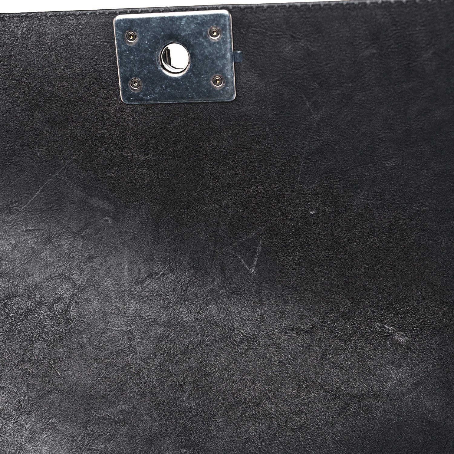 Chanel Goatskin Quilted Medium Boy Handle Flap Black 10 of 12