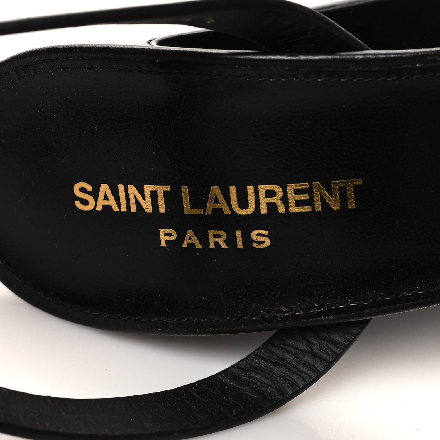 Saint Laurent Calfskin Platz 105 Platform Sandals 40.5 Black 8 of 8