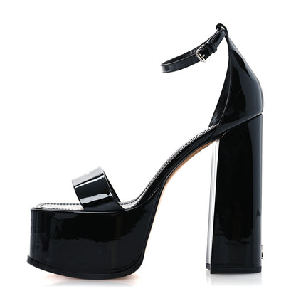 Louis Vuitton Patent Calfskin Fame Platform Sandal 39.5 Black 1 of 13