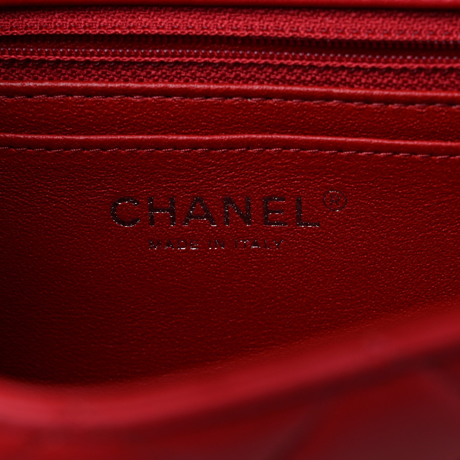 Chanel Lambskin Quilted Mini Rectangular Flap Red 6 of 11