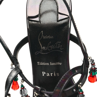 Christian Louboutin Patent Bombina Pampilla 100 Sandals 38 Black 7 of 8