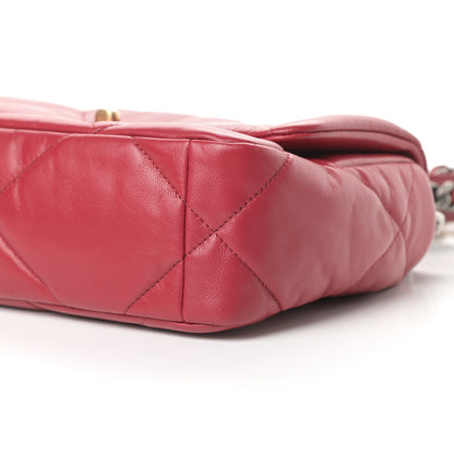 Chanel Goatskin Quilted Medium Chanel 19 Flap Red 10 of 11