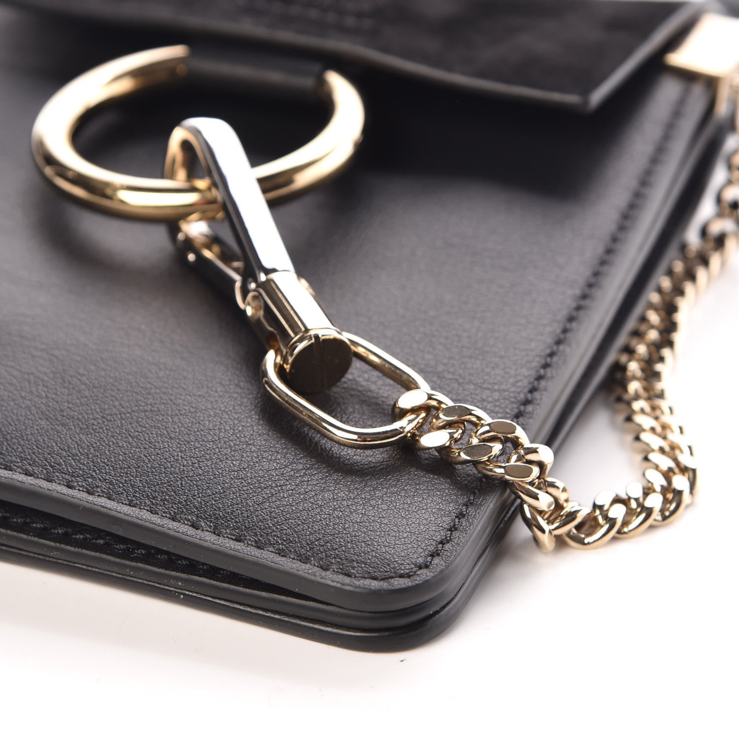 Chloe Suede Calfskin Mini Faye Bracelet Bag Black 15 of 15