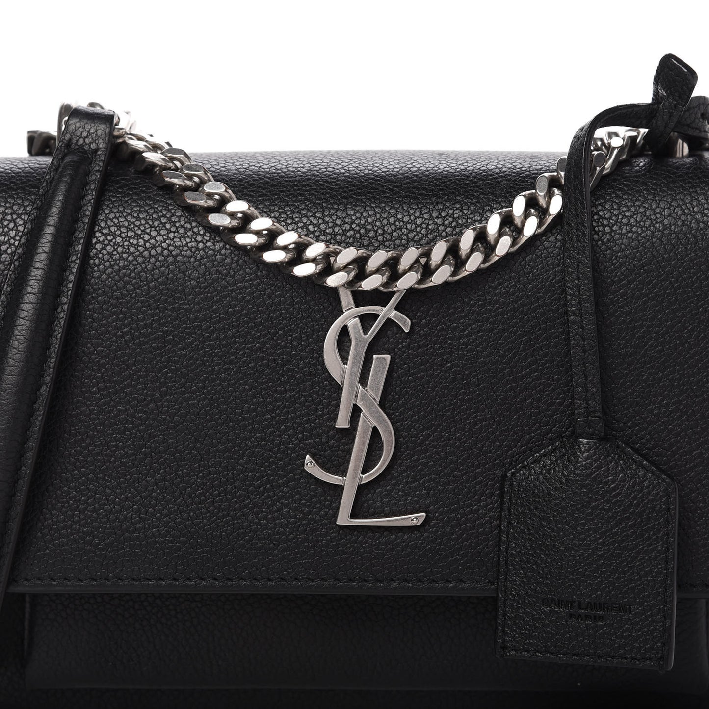 Grained Calfskin Small Monogram Sunset Black