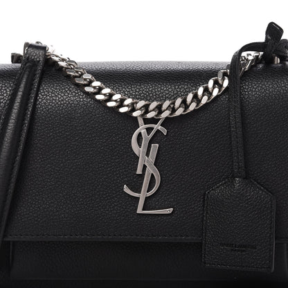Saint Laurent Grained Calfskin Small Monogram Sunset Black 10 of 10