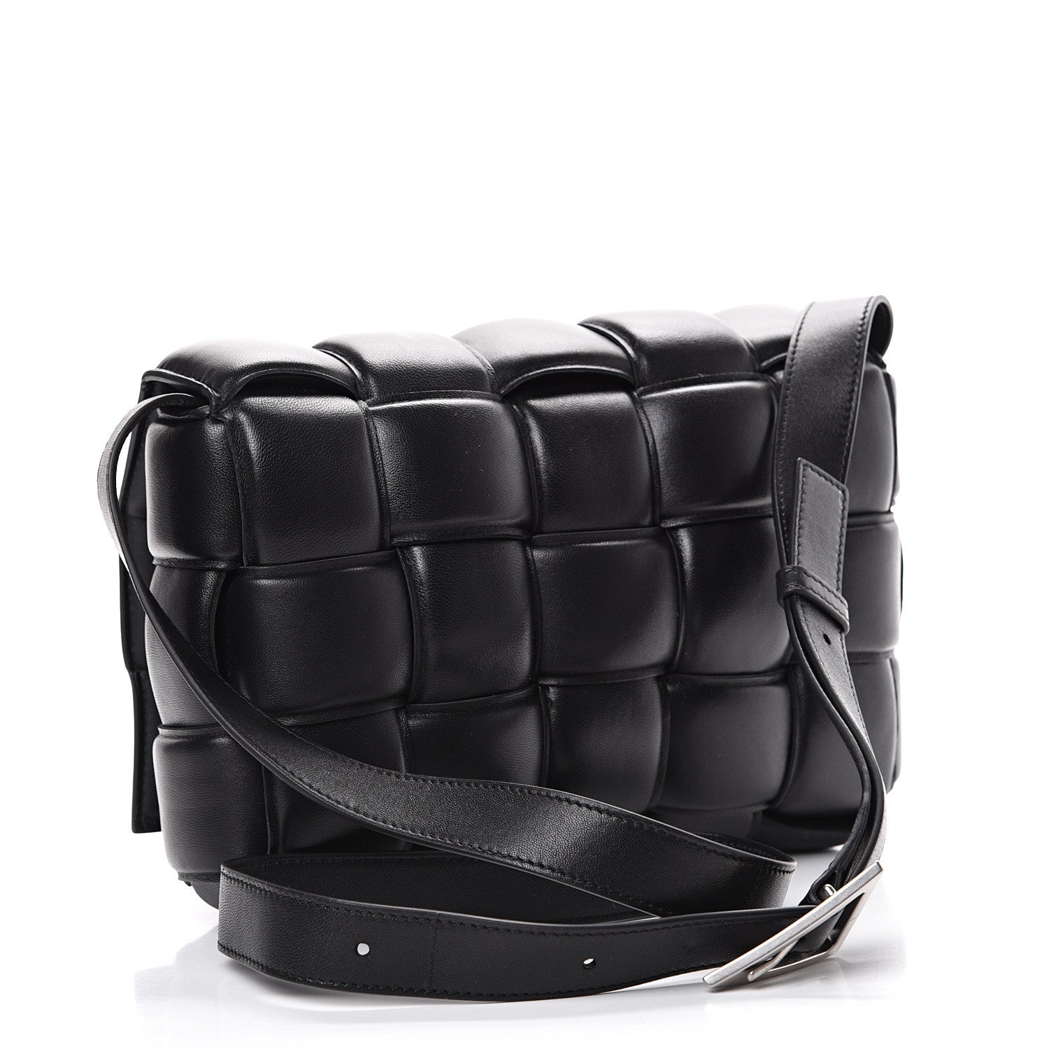 Bottega Veneta Nappa Maxi Intreccio Padded Cassette Crossbody Bag Black 2 of 8