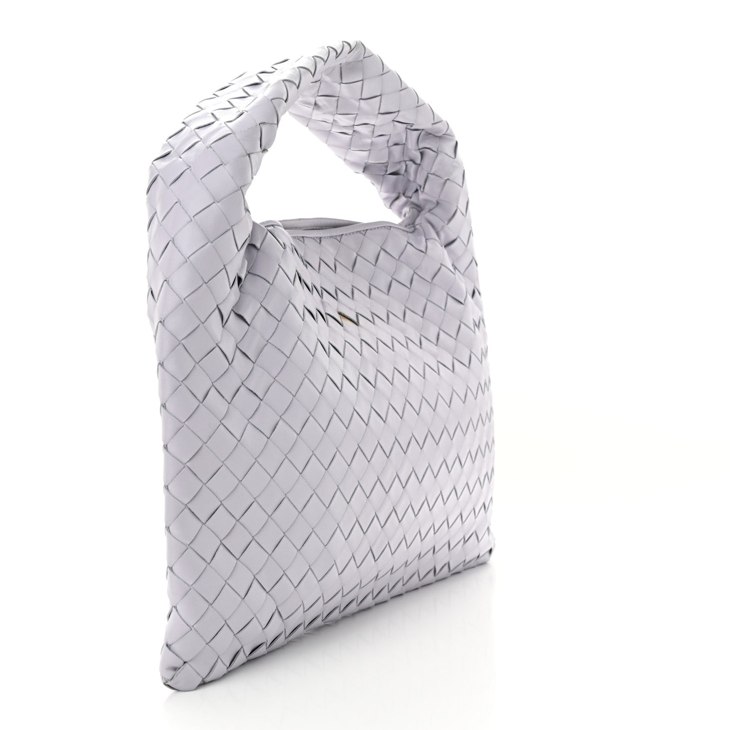 Calfskin Intrecciato Small Hop Oyster Lilac