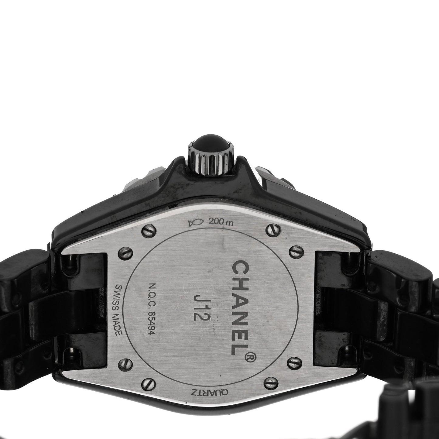 Stainless Steel Ceramic 33mm J12 Quartz Watch Black
